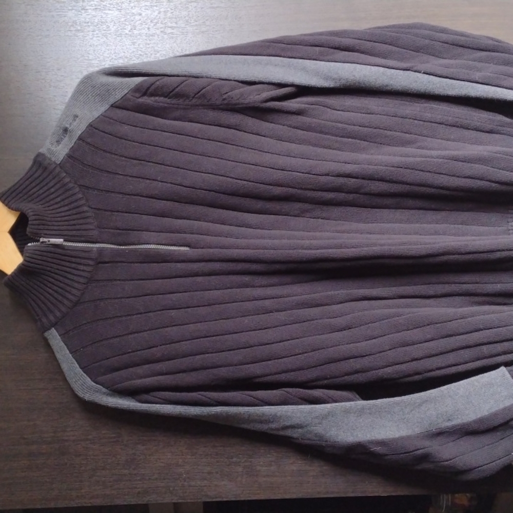 Men's Calvin Klein Ribbed Zip up Sweater Size L